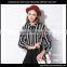 Custom Women Tops and Blouses Long Sleeve Chiffon Blouses, 2016 Fashion Striped Blouses and Tops for Women