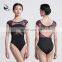 117141042 Printing Half Sleeve Leak Back Ballet Leotards