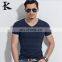 65%cotton 35%polyester V neck fit t shirt for men