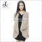 Ladys Genuine Rabbit Fur Vest Winter Female nitted Outerwear Waistcoat