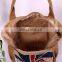 Top quality useful bear printing jute handbag