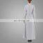 Muslim Women Long Dress Front Pleated Grey Dress Islamic Clothes