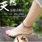 Wine red garnet Anklet Folk style summer Hongsheng silver jewelry anklets,Woman fresh and simple
