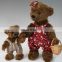 Teddy bear warmth of mother and kid changable clothes plush stuff toy doll