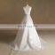 Elegant V-Neck Rhinestone Beaded Pleating A -line Wedding Dress