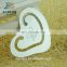 Jiabo custom hollow heart-shaped blank metal bookmark with flower for gifts