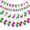 Fashion plastic bunting hanging banners for christmas decoration