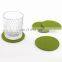 hexagon shape multi pockets mug linen color felt coaster new zealand