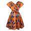 2020 New Design Women African Print Midi Sexy Causal Women Dresses