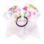 7Inches Girls Rainbow Unicorn Hairbands Kids Large Hair Bows 4styles