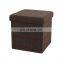 Customized Factory Wholesale  Modern Home  Furniture  square fabric  folding storage ottoman footrest