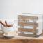 Homeuse Brown or  White Color Wooden Tabletop Napkin Holder Paper Napkin Storage Dispenser 5.5x5.5x3 inches