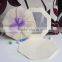 2016 new arrival cheapest flower shape wedding cards with colorful ribbon