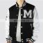 Baseball lettermen varsity jacket for men with leather sleeve custom embroidery patched logo
