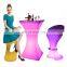 Party Tables And Chairs /Rechargeable Plastic LED Outdoor Furniture Light up Color Changing Illuminated Bar Tables And Chairs