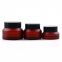 eco friendly amber glass face cream eye cream skin cream jar skin care containers and packaging private label