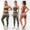 Como Printing Yoga Suit Set 2/3/4 Pcs Fitness Active Wear Women Training Exercise Apparel Sportswear Manufacturer