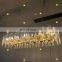 Zhongshan pendant light luxurious crystal chandeliers ceiling luxury for dining table BONNINGTON LINEAR CHANDELIER