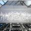 Modern custom hotel entrance long coloured art deco glass tube pendant chandelier lighting fixture
