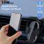 15W Magnetic Phone Holder Auto Clamping Wireless Car Charger 3-axis Auto Sensing Short Circuit Protection Safe Fast Charging