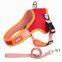 Suede Pet Dog Harness Vest Reflective Padded Dog Chest Strap with Leash for Small Dogs Plush Pet Safety Walking Gear