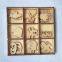 Wooden craft box, square box, fashionable pattern, animal and other small patterns, snowflakes and plants