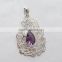 SunShine !! Purple Amethyst 925 Sterling Silver Pendant, 925 Indian Handmade Silver Jewellery, Sterling Silver Jewellery