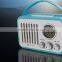 2016 Hot Sale Portable Leather Vintage Radio Wooden Alarm Clock Retro Radio