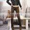 Sexy Women's Jeans Leather Detail Skinny Stretch Fashion Casual Pants Denim