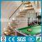 simple and modern indoor wood floating stairs