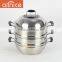Allnice-3 Layers Stainless Steel Steamer Pot With Glass Lid