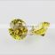 Wuzhou loose cubic zirconia gemstone 57 facets golden cz diamond