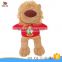 customize plush stuffed brown lion soft toy with t-shirt