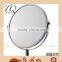 hotel shower room metal compact 2x magnifying shaving mirror dressing mirror