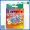 2016 hot sale 8 color fluorescent crayon into paper box for the kindergarten children