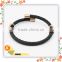 China supplier european style womens and mens adjustable black gold twisted cable wire steel bracelet bangle