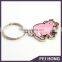OEM Zinc Alloy Cartoon Pink Pig Shape Keychain for Giveaway
