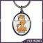 High Quality Custom cartoon Logo metal key fob With Digital Printing