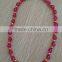 Acrylic beaded necklace bracelet set alloy jewelry set girls bangle and necklace