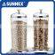 Sunnex Professional Modern Designed Polycarbonate Chamger Half Moon Bay Shape Triple 3 LTR/3.18 U.S.Qt Cereal Food Dispener