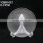Wholesale clear glass charger plate with gold / silver plating for wedding , cheap price