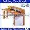 wooden-cash-counter u shaped counter with wood vitrine