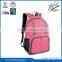 Melange polyester with front zipper pocket school backpack