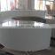 TW solid surface semi circle reception desk high gloss white