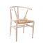 D035 Antique wood high back dining chair
