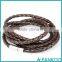 New Fashion 5 layer PU Braided Leather Bracelets & charm Bangle Handmade Round Rope Turn Buckle Bracelet For Women Men