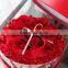 high-grade round tube packing flower box with ribbons