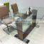 TB 1.8m glass top venner dining table for 8 seaters