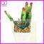 mini artificial cactus in pot