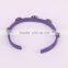 Purple Color Fish Skin Bracelet, with Pave Crystal Freshwater Pearl Bead Leather Cuff Bangle